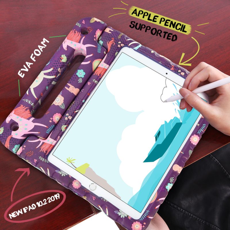 HDE iPad 9th Generation Case for Kids Shockproof iPad Cover 10.2 inch with Handle Stand - Image 42