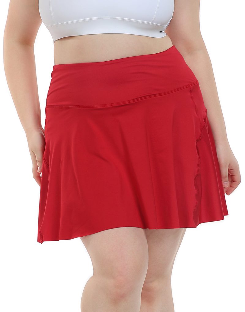 Plus Size Tennis Skort Pleated Golf Skirt with Shorts - Image 26