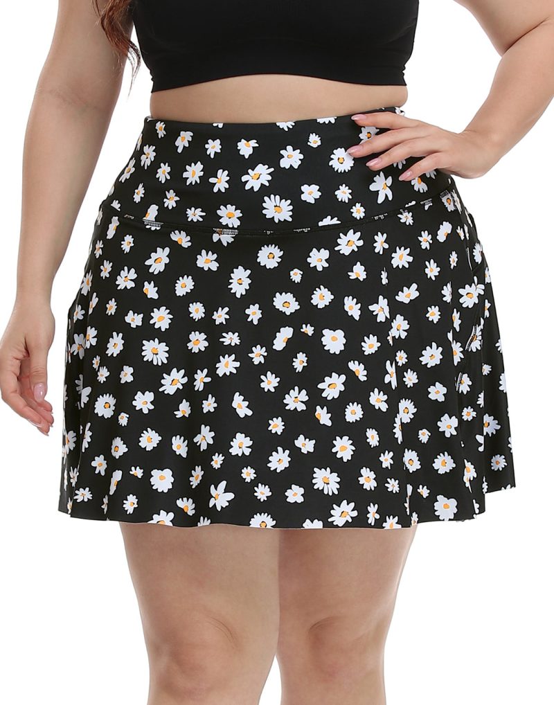 Plus Size Tennis Skort Pleated Golf Skirt with Shorts - Image 41