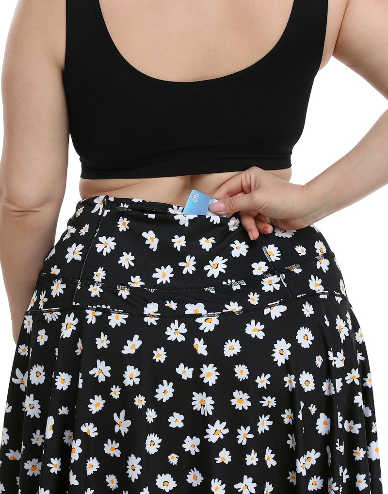 Plus Size Tennis Skort Pleated Golf Skirt with Shorts - Image 44