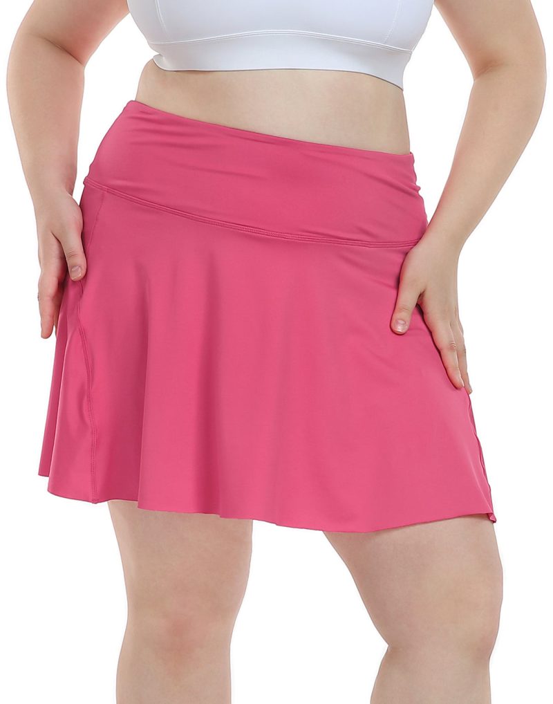 Plus Size Tennis Skort Pleated Golf Skirt with Shorts - Image 21