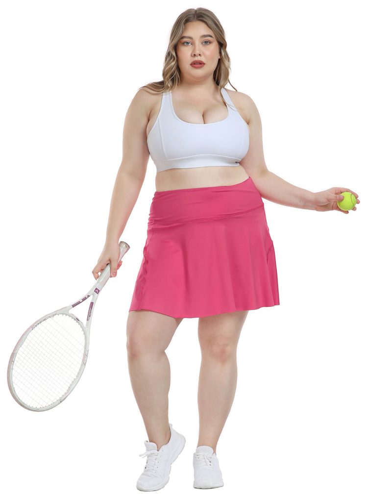 Plus Size Tennis Skort Pleated Golf Skirt with Shorts - Image 23