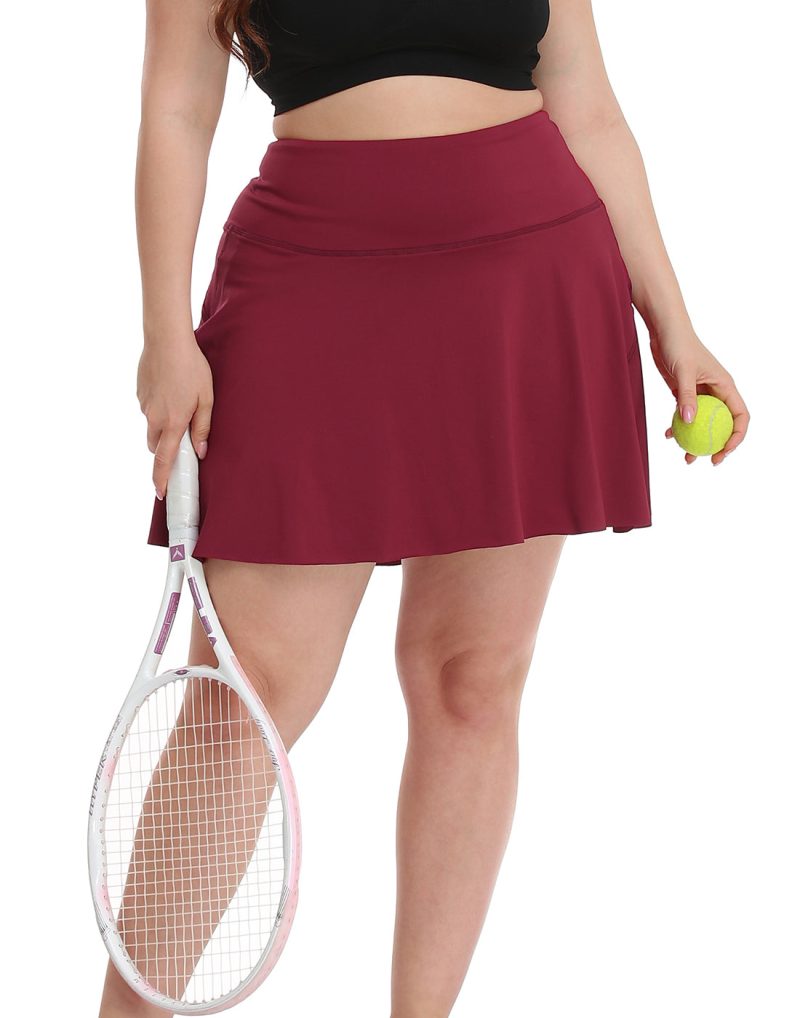Plus Size Tennis Skort Pleated Golf Skirt with Shorts - Image 15