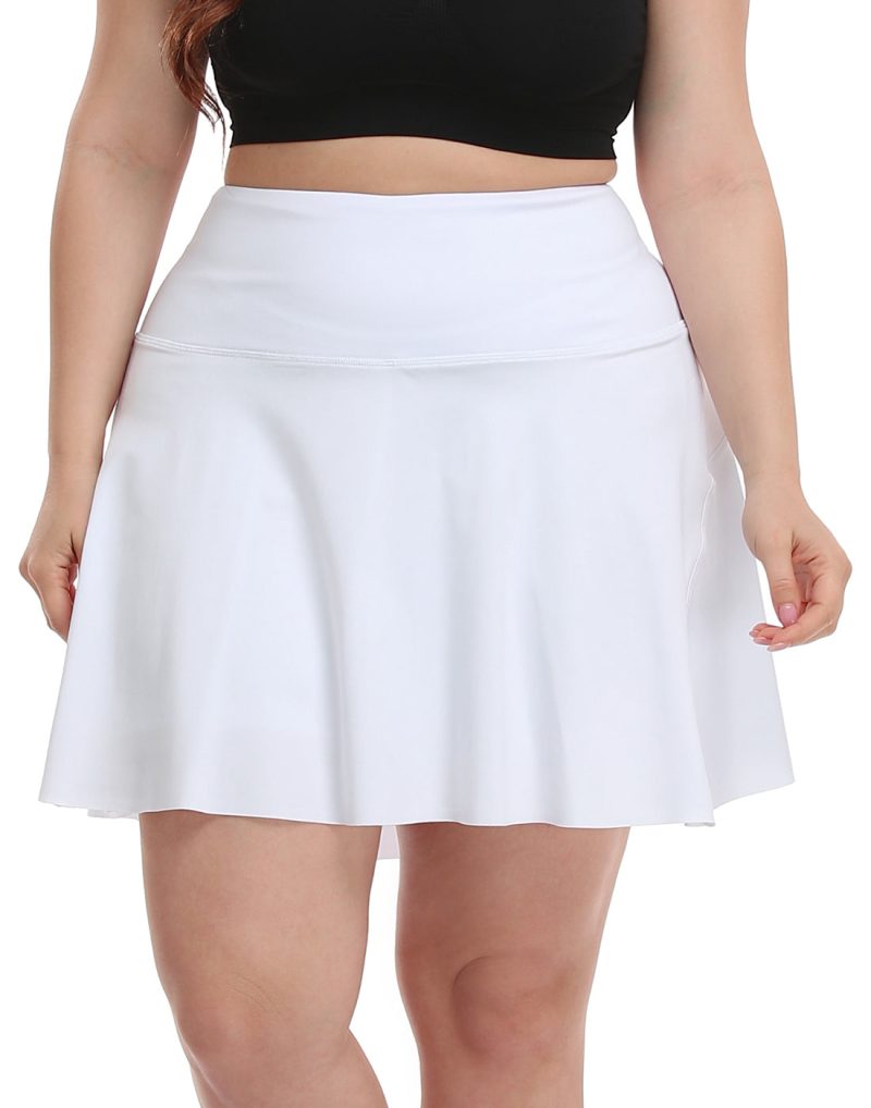Plus Size Tennis Skort Pleated Golf Skirt with Shorts - Image 6