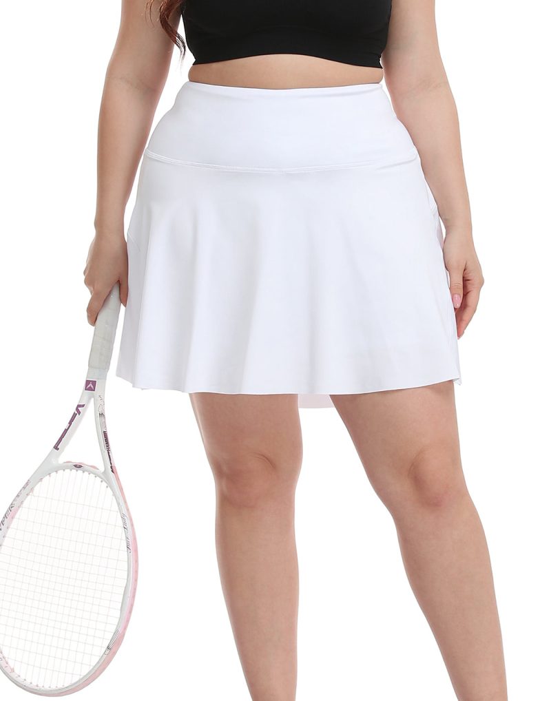 Plus Size Tennis Skort Pleated Golf Skirt with Shorts - Image 10
