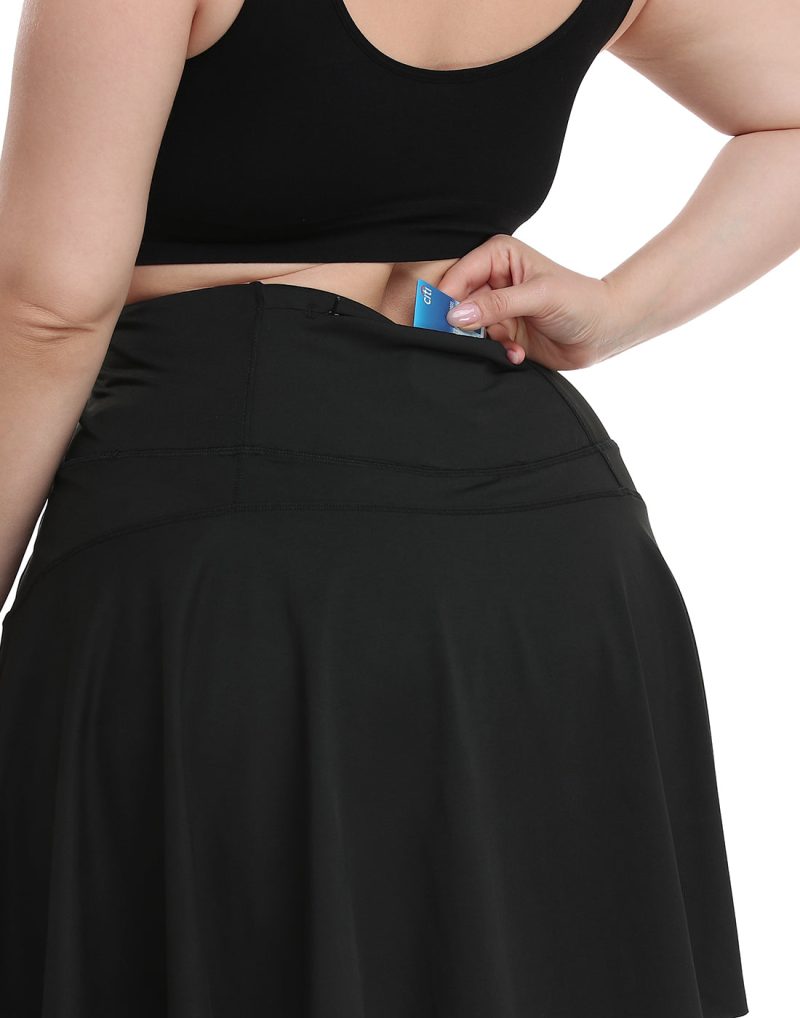 Plus Size Tennis Skort Pleated Golf Skirt with Shorts - Image 4