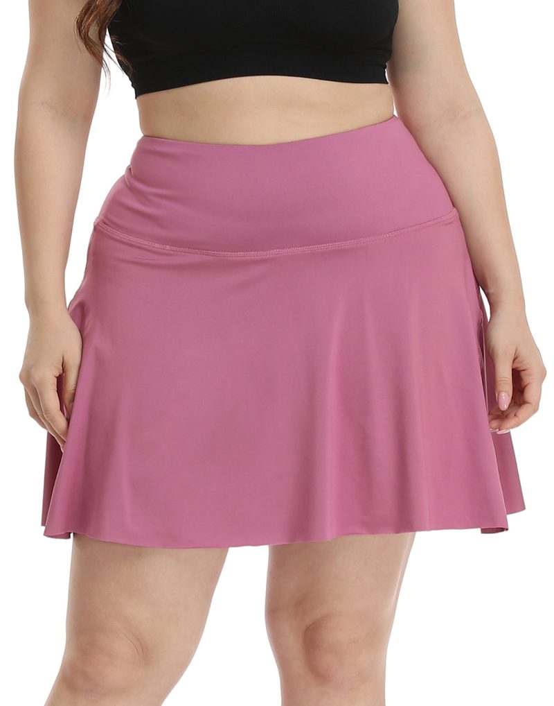 Plus Size Tennis Skort Pleated Golf Skirt with Shorts - Image 16