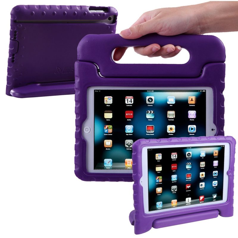 HDE Kids Case for iPad Mini 2 3 -Shock Proof Rugged Heavy Duty Impact Resistant Protective Cover Handle Stand for Apple iPad Mini 1 2 3 Retina (Black) - Image 46